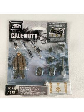 Mega Construx Black Series Call Of Duty WWII Winter Crate Building Mini Figure